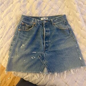 RE/DONE reconstructed vintage Levi’s denim mini